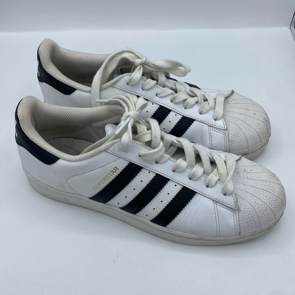 adidas Superstar Cloud White Core Black mens size 8 classic neutral sneaker shoe - Picture 1 of 6
